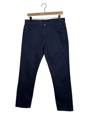 Adriano Goldschmied Men’s Everett Slim Straight Pants Blue Woven Print 30x32